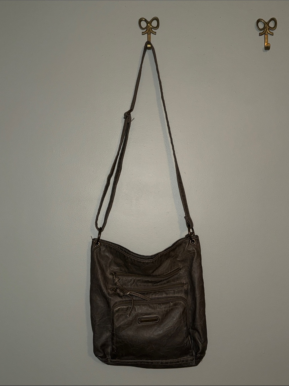 Stone & Co. Brown Leather Crossbody Bag